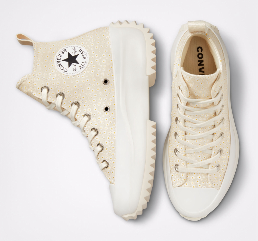 White Converse Run Star Hike Platform Daisy | A33002B