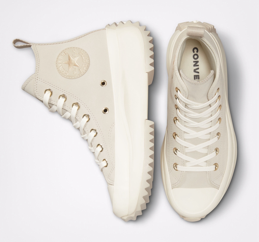 White Converse Run Star Hike Platform Earthy Neutrals | A48664O