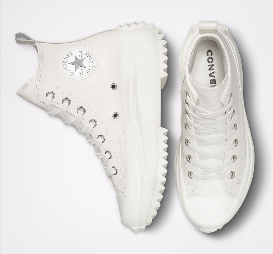 White Converse Run Star Hike Platform Iridescent Leather | A94320D