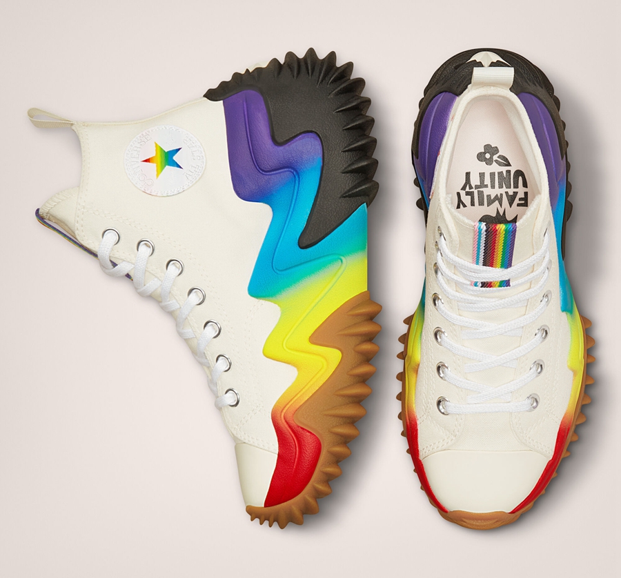 White Converse Run Star Motion Platform Pride | A29509G