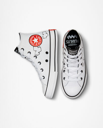 White Converse x Peanuts Chuck Taylor All Star High Top | A60046R