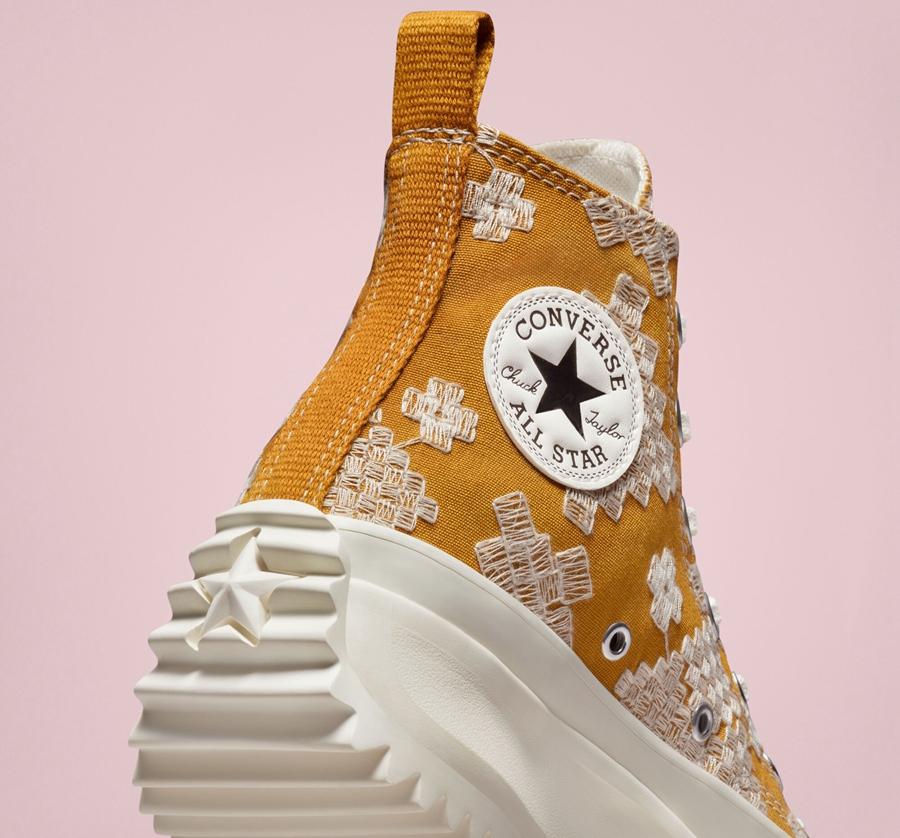 Yellow Converse Run Star Hike Platform Tonal Embroidery | A04754V